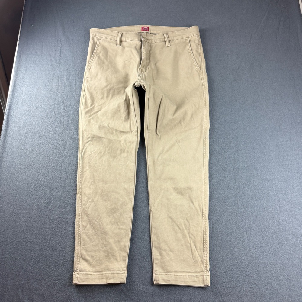 Levis XX Chino Pants Men's 34x29 (Fits 36x29) Beige Standard Taper Stretch Chino